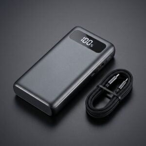 بنك طاقة (باور بانك) فائق السرعة 20000mAh بقوة 65W مع شاشة رقمية LED لشحن اللابتوبات والهواتف الذكية