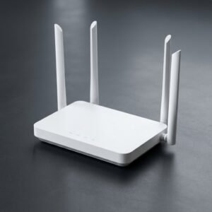 راوتر ألياف بصرية جيجابت فايبر FTTH ثنائي التردد بتقنية واي فاي 6 (Gigabit WiFi 6 Router) لشبكات يمن نت والإنترنت المنزلي